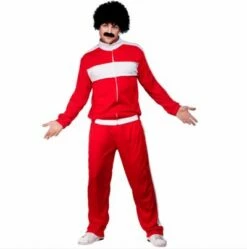 Jaren 80 Trainingspak Rood