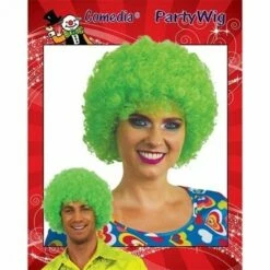 Afro Pruik Mini Groen