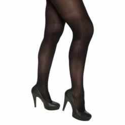 Panty 60 Denier Microfiber Zwart XXL